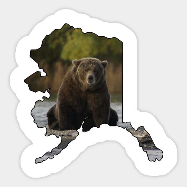 Alaska (Grizzly Bear) Sticker by gorff